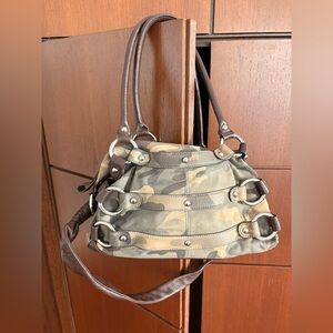 B Makowsky Camo Leather Bag